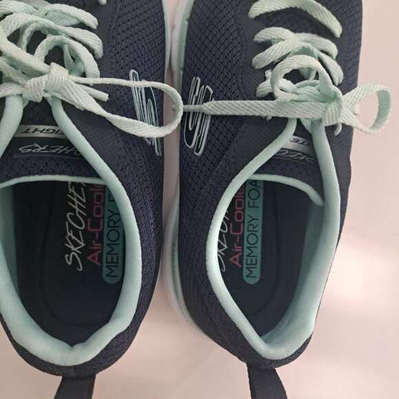Air Cooled Memory Foam sketchers running shoes size 6.5 women navy teal - Picture 6 of 7